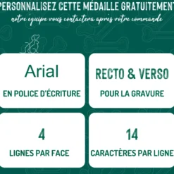 Médaille basic petit os en alu rouge