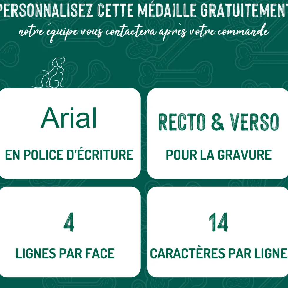 Médaille basic petit os en alu rouge