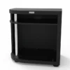 Meuble cuisson arrondi gauche noir Le Marquier - L 80 x P 55 x H 79 cm