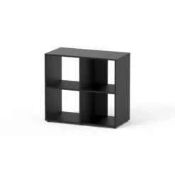 Meuble ouvert pour aquarium noir - 80 x 40 x 73 cm