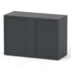 Meuble pour aquarium en bois coloris gris foncé 2 portes Aquatlantis Sublime Ultra 120 - 120 x 50 x 83 cm