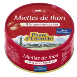Miettes de thon listao à la sauce tomate bio Phare d’Eckmühl - 160g