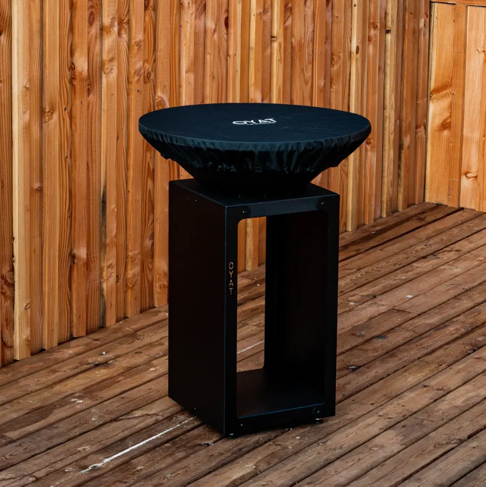 Mini housse de protection pour brasero coloris noir Oyat - Ø de 58 à 68 cm