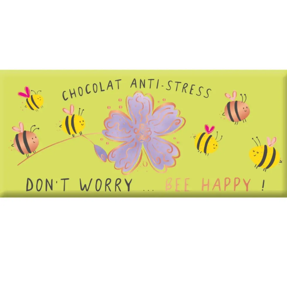 Mini tablette chocolat lait « Chocolat Anti-Stress » Art Grafik - 30 g