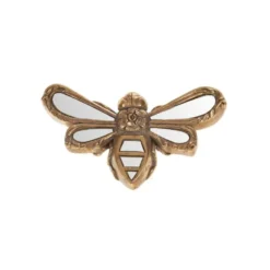 Miroir mural or forme abeille - 9 x 9,3 x 17 cm
