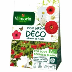 Mélange de fleurs Pop Love rouge & blanc Vilmorin - graines à semer pour 7 m² de surface