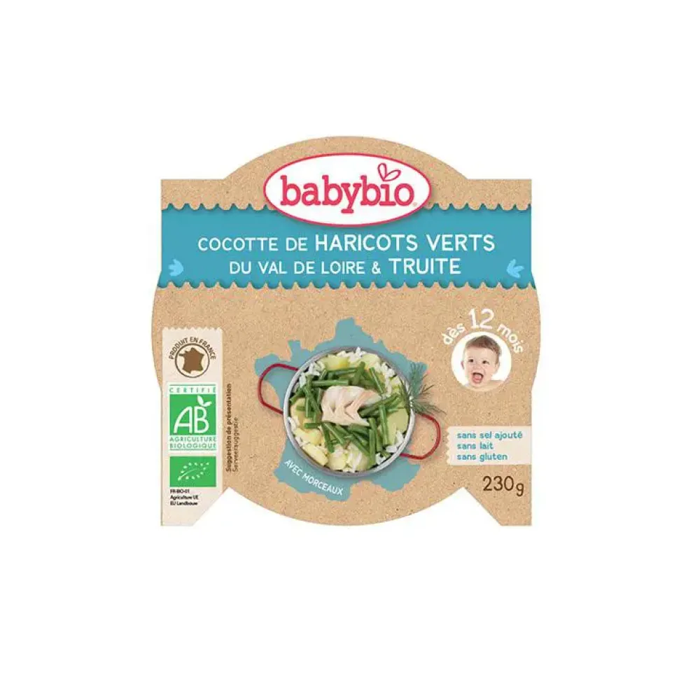 Mon Assiette Légumes et Truite bio 230 g BABYBIO