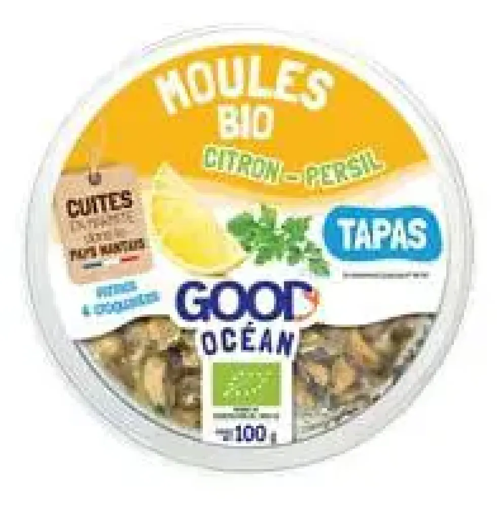 Moules apéritives bio citron-persil Good Océan - 100 g