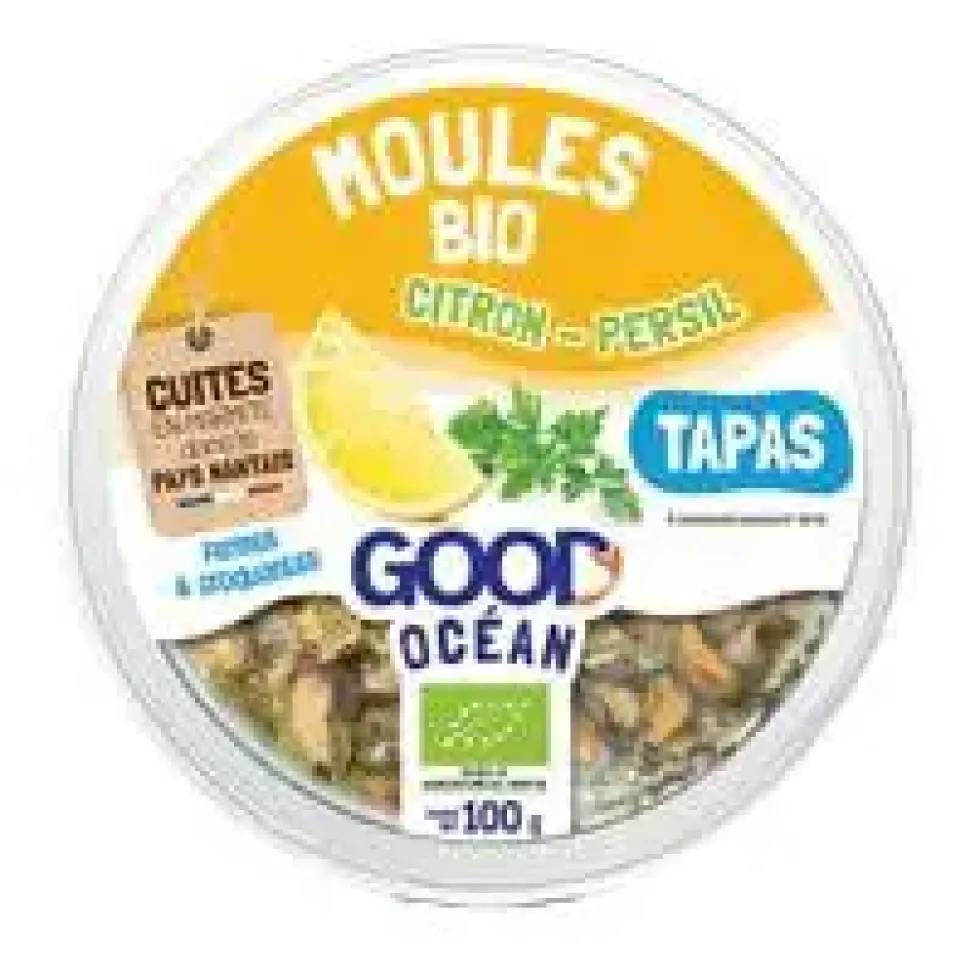 Moules apéritives bio citron-persil Good Océan - 100 g