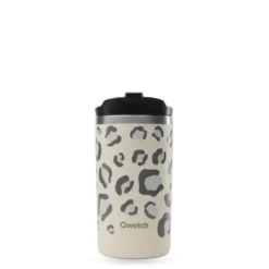Mug de voyage isotherme travel mug Wild en inox coloris beige Qwetch - 350 ml