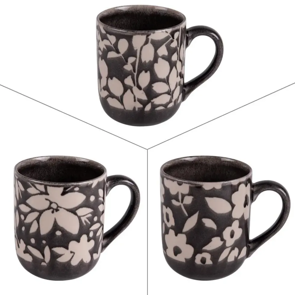 Mug en gré multicolore Tsubaki - 47 cl (livré aléatoirement parmi 3 modèles assortis)