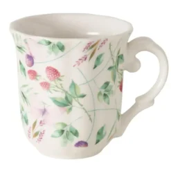 Mug en new bone vert et rose Fantasy - Ø 9 x H 10 cm