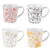 Mugs en grès multicolore Coffret Galehia - 4 x 34 cl