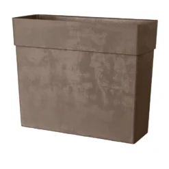 Muret haut en plastique injecté camel Deroma Like R - 78 x 29,5 x 65 cm