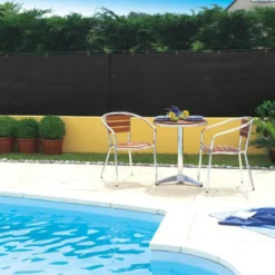 Natte brise vue Totaltex noir en polyéthylène 10 m x 150 cm