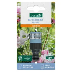 Net de robinet botanic® à bec lisse pour robinet à col de cygne avec embout automatique