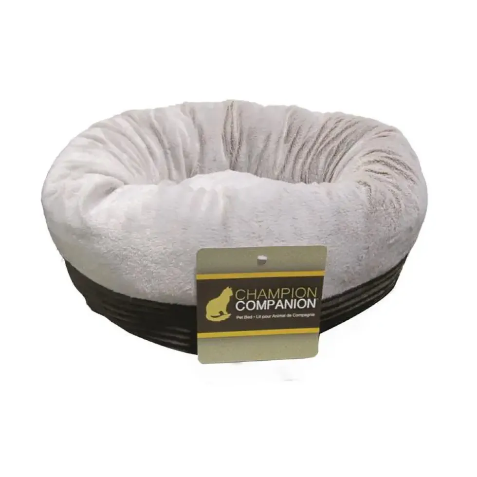 Nid douillet coloris gris et marron pour chat Champion Compagnon - 50 x 50 x 17 cm