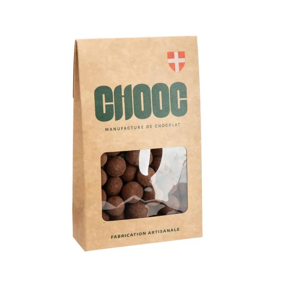 Noisettes enrobées au chocolat au lait Chooc - en sachet de 200 g