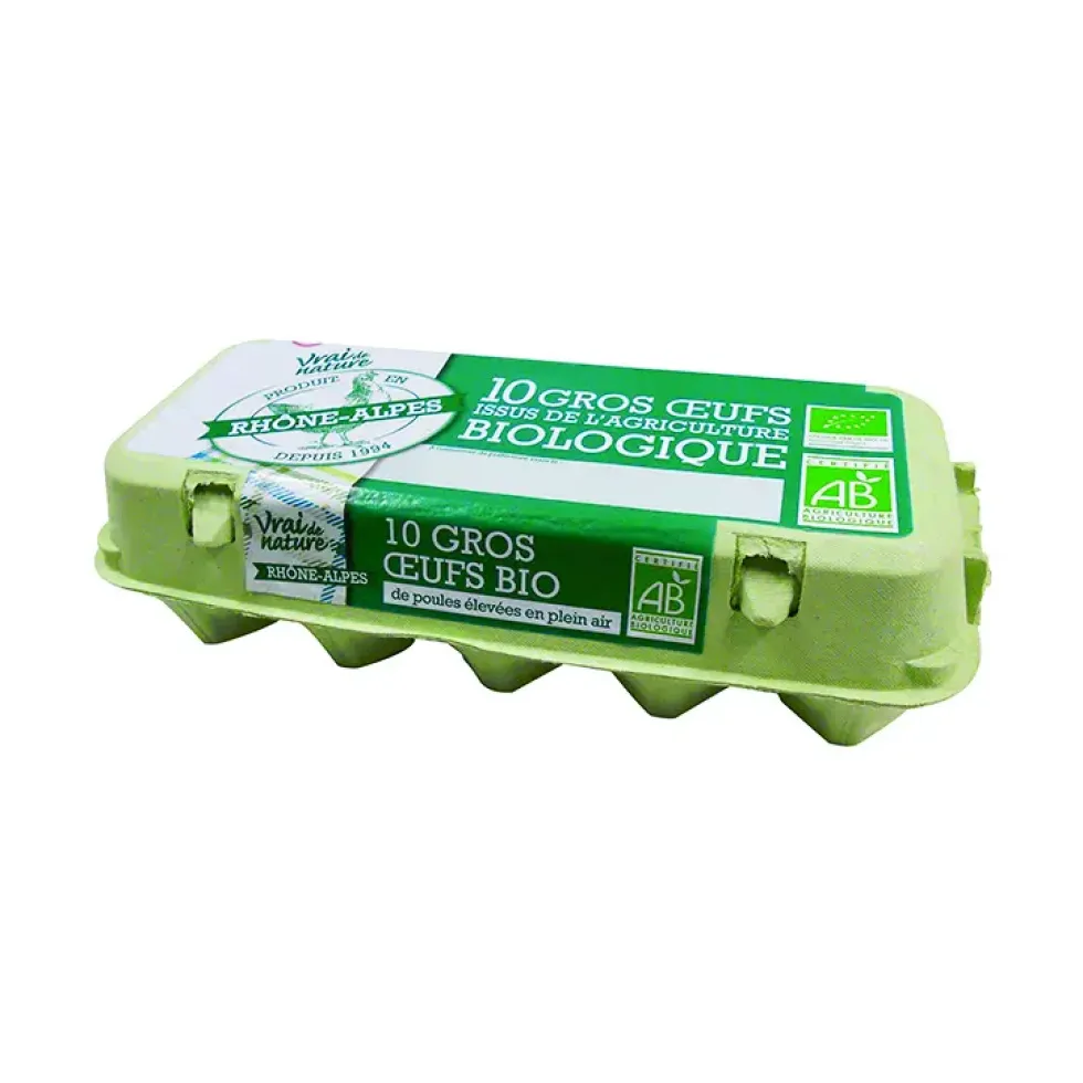 Oeufs frais gros calibre - barquette de 10