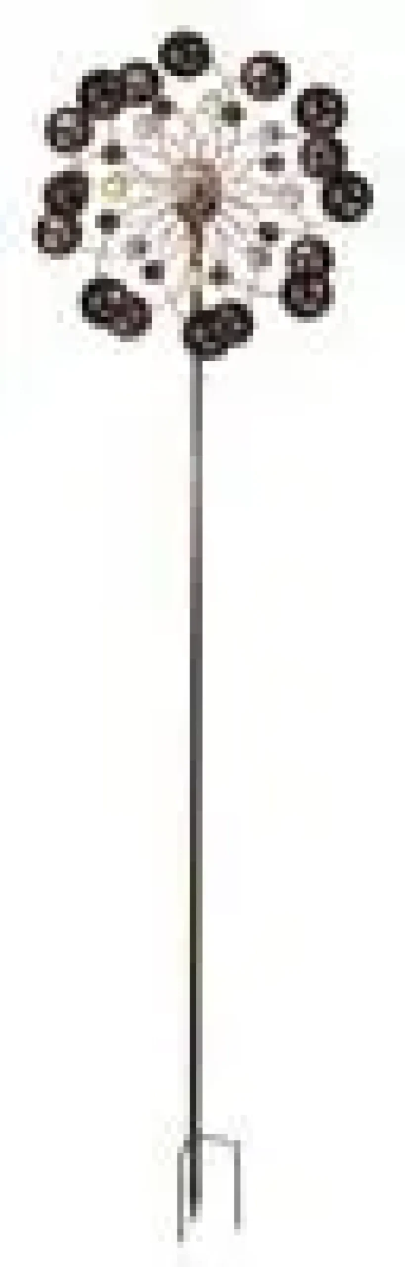 Éolienne solaire lumineuse en métal effet rustique sur pique Smart Garden Venti - Ø 38 x 130 cm
