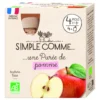 Pack de 4 gourdes de purée de pomme bio Simple comme - 4 x 85 g