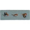 Paillasson en fibre de coco motifs rouge-gorge - 75 x 25 cm