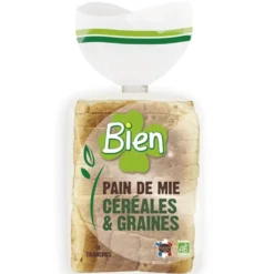 Pain de mie aux céréales et graines bio tranché Bien - 500 g