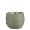 Panier cache-pot coloris vert en osier Jorck Mica Decorations - 24 x Ø 26 cm