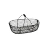 Panier de récolte en fil métallique marron à poignées 25 l