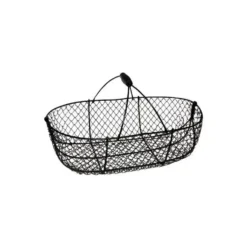 Panier de récolte en fil métallique marron à poignées 25 l