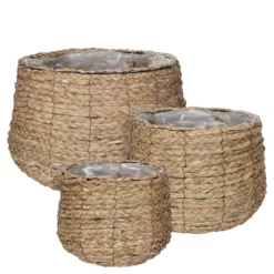 Panier rond coloris marron en osier Avalon Mica Decorations - 26 x Ø 30 cm