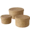Panier rond en algues marron Sophy S - Ø 15 x H 10 cm