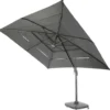 Parasol déporté carré en aluminium coloris gris - 300 x 300 cm