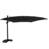Parasol déporté rectangulaire coloris gris anthracite - 400 x 300 cm