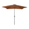 Parasol droit carré en acier coloris brique - 250 x 250 cm