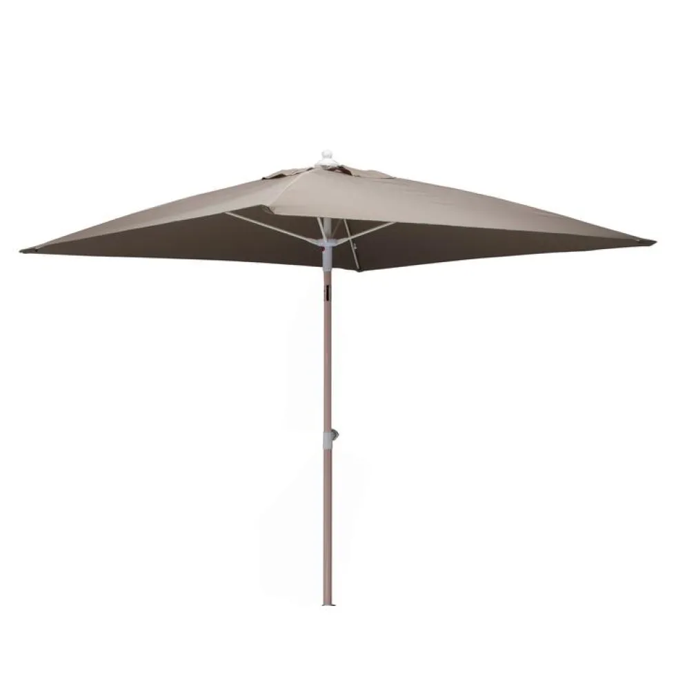 Parasol droit carré en aluminium mat - 200 x 200 cm