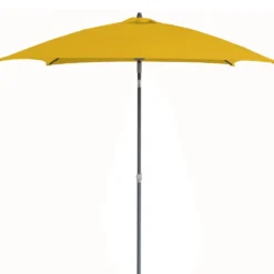 Parasol droit carré en aluminium mat - 200 x 200 cm