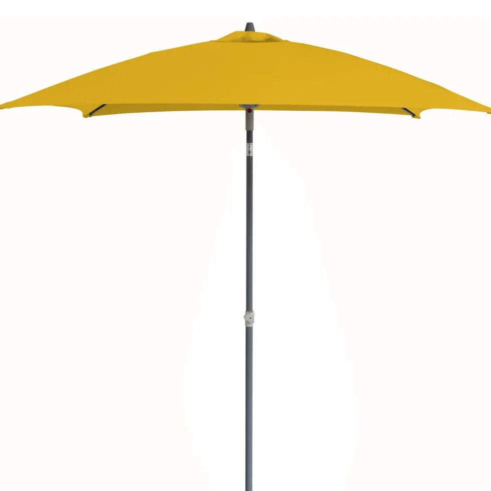 Parasol droit carré en aluminium mat - 200 x 200 cm
