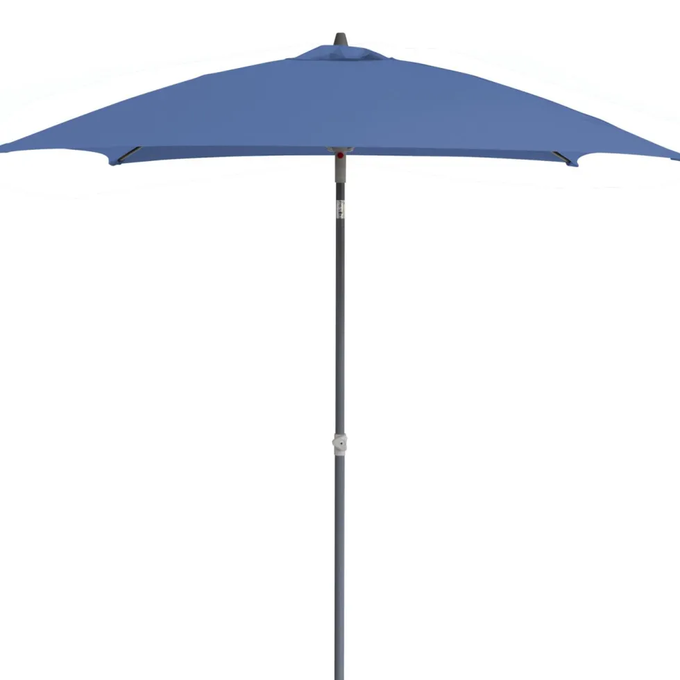 Parasol droit carré en aluminium mat - 200 x 200 cm