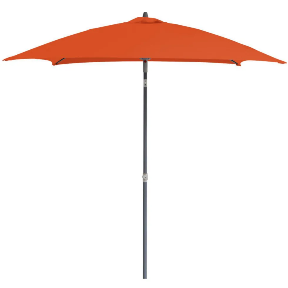 Parasol droit carré en aluminium mat - 200 x 200 cm