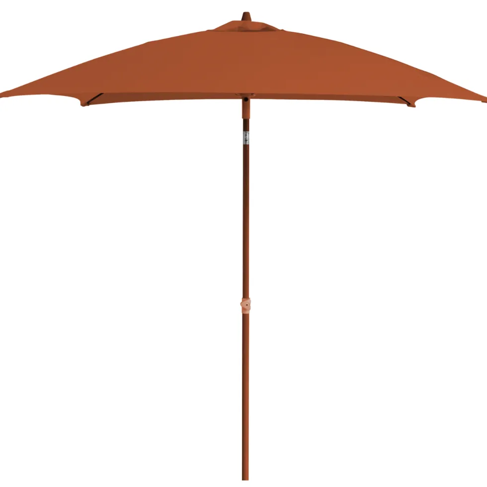 Parasol droit carré en aluminium mat - 200 x 200 cm