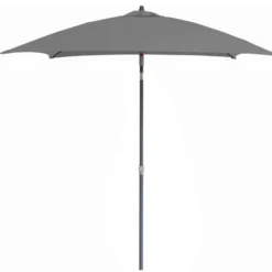 Parasol droit carré en aluminium mat - 200 x 200 cm