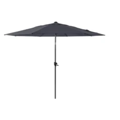 Parasol droit rond en aluminium coloris gris - Ø 350 cm
