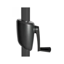 Parasol droit rond en aluminium coloris gris - Ø 350 cm