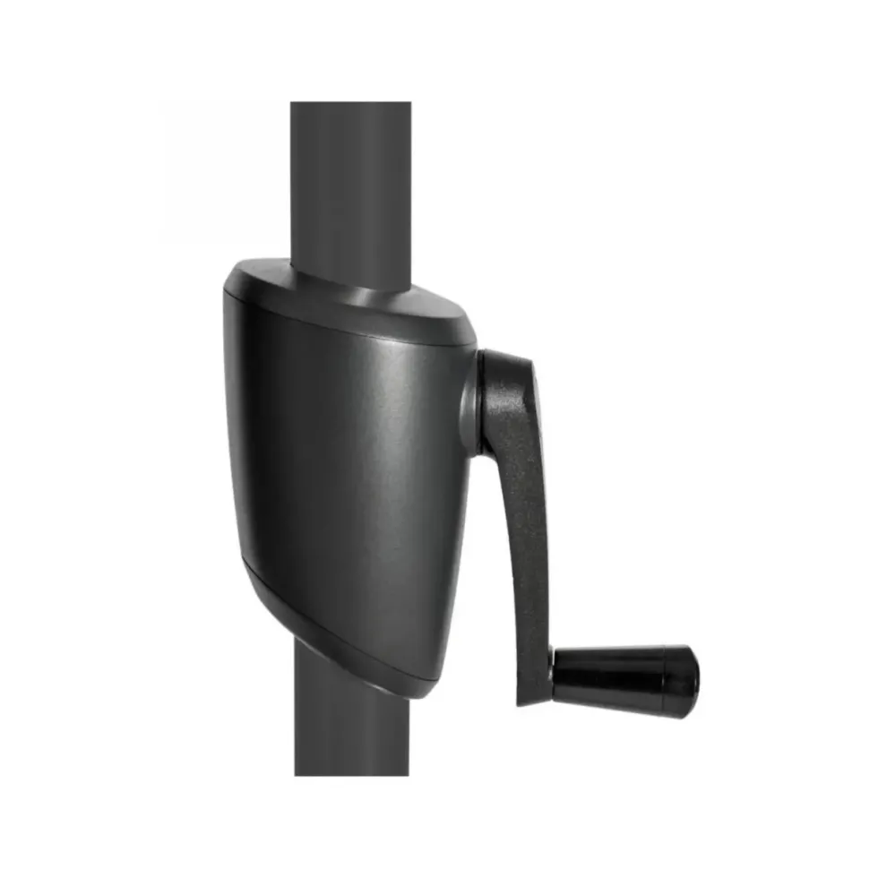 Parasol droit rond en aluminium coloris gris - Ø 350 cm