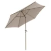Parasol droit rond en aluminium coloris marron - Ø 270 cm