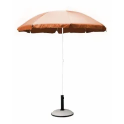 Parasol droit rond en coton - Ø 180 cm