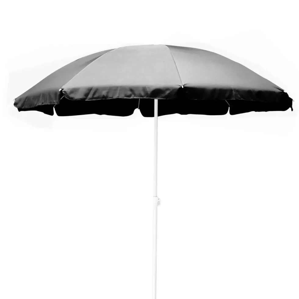 Parasol droit rond en coton - Ø 180 cm