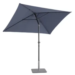 Parasol rectangulaire à manivelle en aluminium - 210 x 150 cm