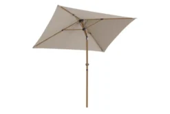 Parasol rectangulaire à manivelle en aluminium - 210 x 150 cm